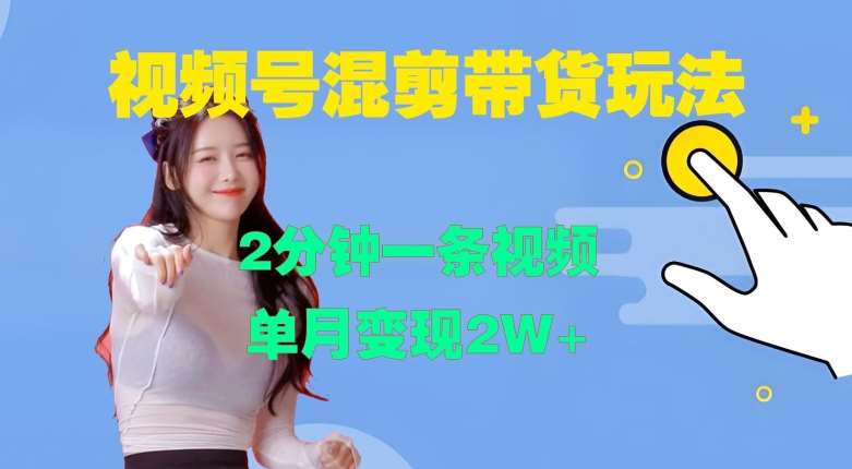 视频号混剪玩法，2分钟一条视频，单月变现2W+【揭秘】-云商网创