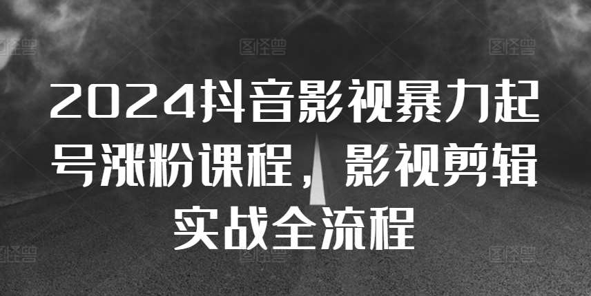 2024抖音影视暴力起号涨粉课程，影视剪辑搬运实战全流程-云商网创