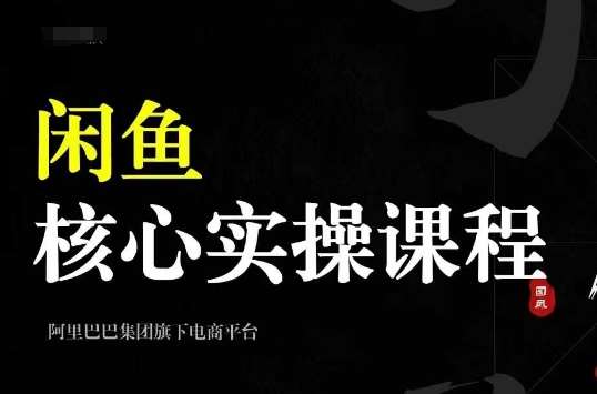 2024闲鱼核心实操课程，从养号、选品、发布、销售，教你做一个出单的闲鱼号-云商网创