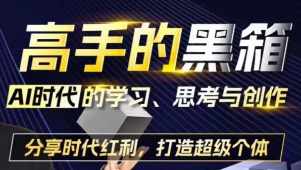 高手的黑箱：AI时代学习、思考与创作-分红时代红利，打造超级个体-云商网创