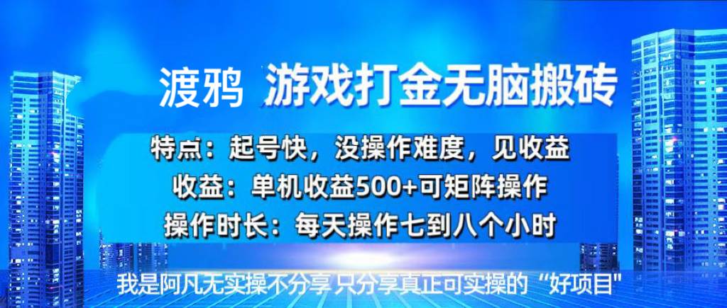 （13501期）韩国知名游戏打金无脑搬砖单机收益500+-云商网创
