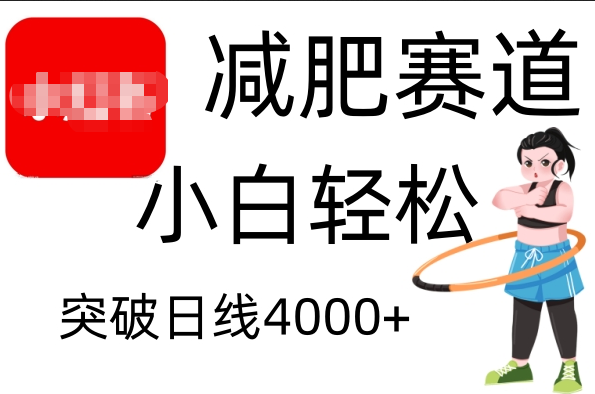 小红书减肥赛道，小白轻松日利润4000+-云商网创