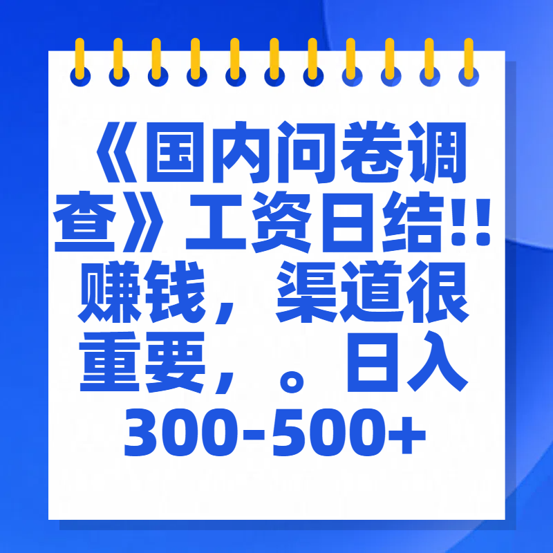 问卷调查答题，一个人在家也可以闷声发大财，小白一天2张，【揭秘】-云商网创