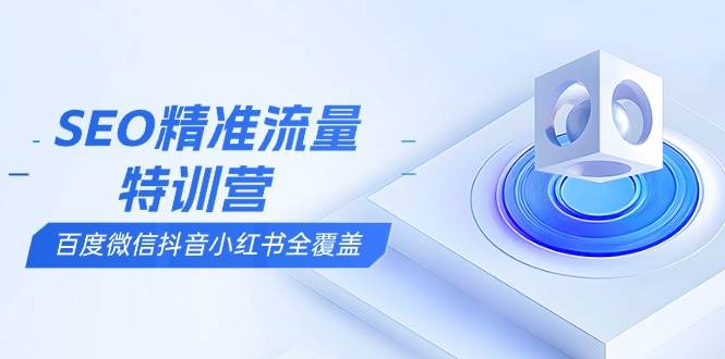 （13851期）SEO精准流量特训营，百度微信抖音小红书全覆盖，带你搞懂搜索优化核心技巧-云商网创