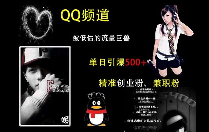 QQ频道：被低估的流量巨兽，单日引爆500+精准创业粉、兼职粉的引流秘籍-云商网创