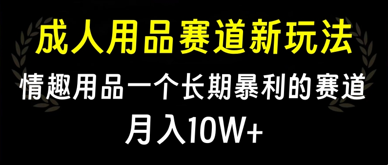 大人用品赛道新玩法，情趣用品一个长期暴利的赛道，月入10W+-云商网创