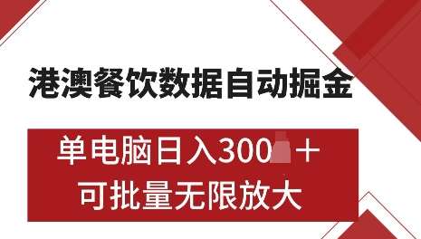 港澳数据全自动掘金，单电脑日入5张，可矩阵批量无限操作【仅揭秘】-云商网创