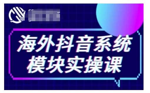 海外抖音Tiktok系统模块实操课，TK短视频带货，TK直播带货，TK小店端实操等-云商网创