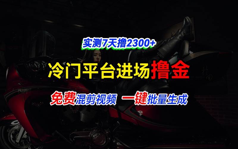 全新冷门平台vivo视频，快速免费进场搞米，通过混剪视频一键批量生成，实测7天撸2300+-云商网创