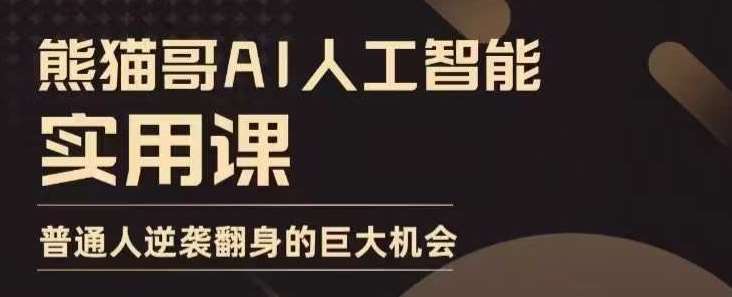 AI人工智能实用课，实在实用实战，普通人逆袭翻身的巨大机会-云商网创