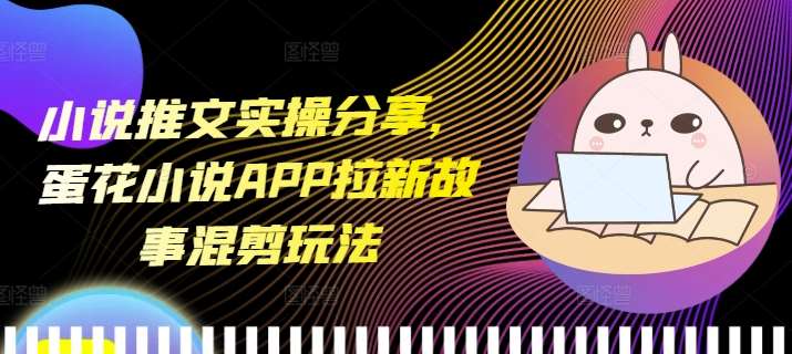 小说推文实操分享，蛋花小说APP拉新故事混剪玩法-云商网创