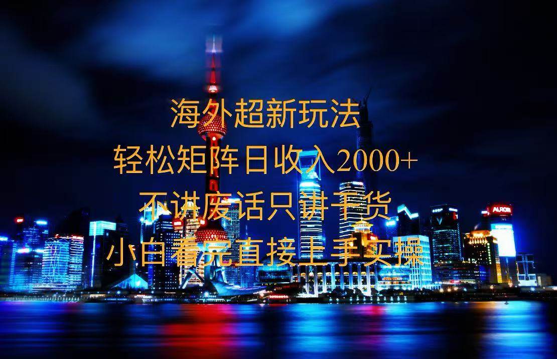 （13583期）2025全新海外暴力玩法，操作简单，小白轻松上手-云商网创