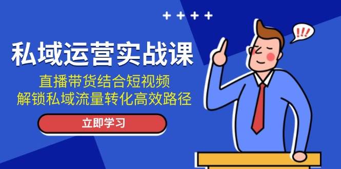 （13587期）私域运营实战课：直播带货结合短视频，解锁私域流量转化高效路径-云商网创