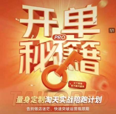 淘宝开单秘籍PRO，量身定制淘天实战陪跑计划，告别做店迷茫、快速突破运营瓶颈期-云商网创