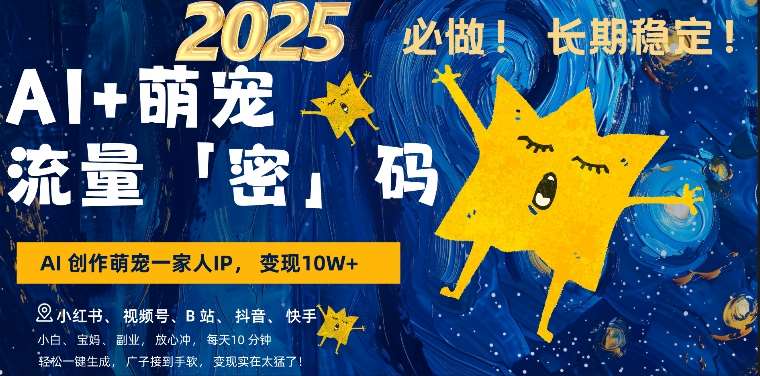 AI+萌娃，又一爆款密码，小白3步上手，爆款率80%，每天十分钟，轻松AI变现萌娃搞钱-云商网创