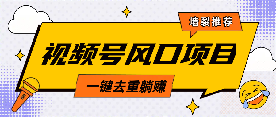 视频号风口蓝海项目，中老年人的流量密码，简单无脑，一键去重，轻松月入过万-云商网创