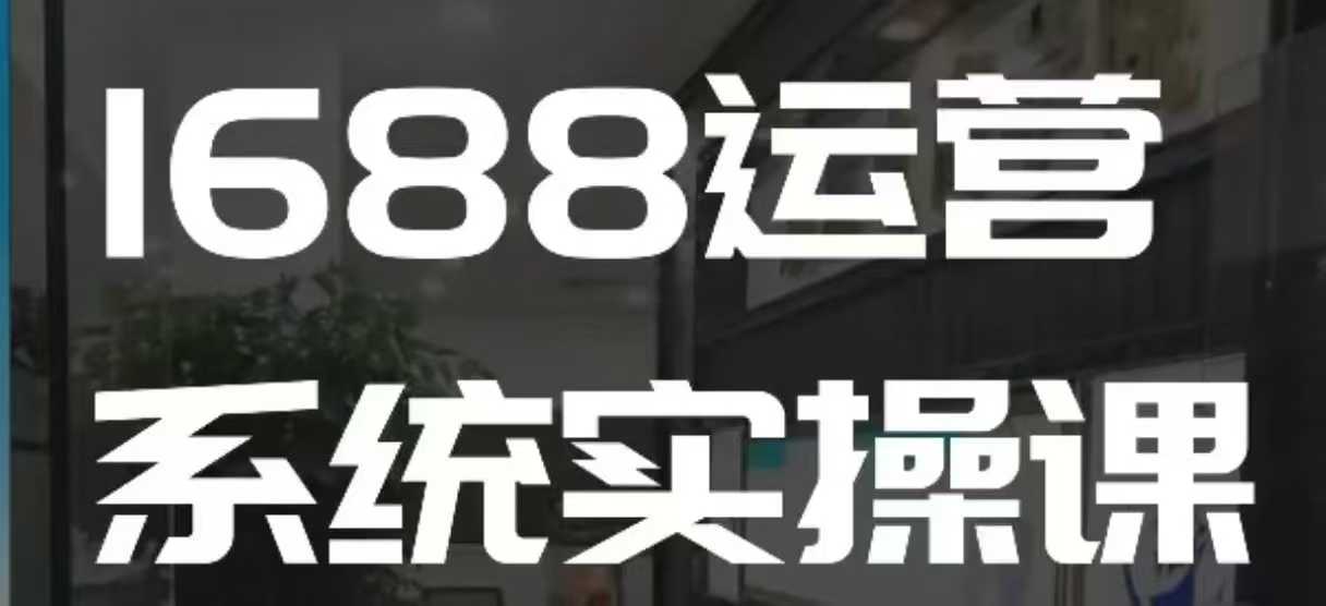 1688高阶运营系统实操课，快速掌握1688店铺运营的核心玩法-云商网创