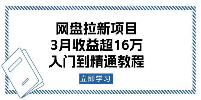 网盘拉新项目：3月收益超16万，入门到精通教程-云商网创