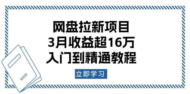 （13994期）网盘拉新项目：3月收益超16万，入门到精通教程-云商网创