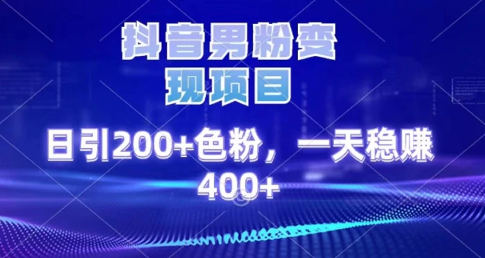 2025最新男粉项目 日引200 轻松月入2w+-云商网创