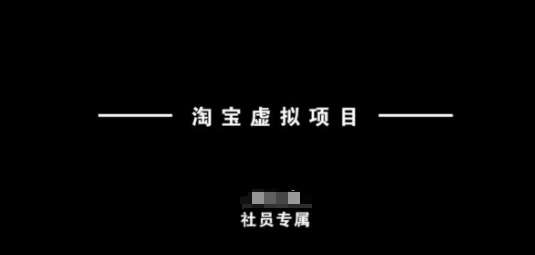 淘宝虚拟项目，从理论到实操，新手也能快速上手-云商网创