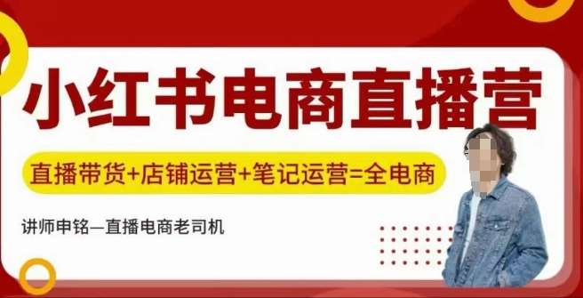 小红书电商直播训练营，直播带货+店铺运营+笔记运营-云商网创