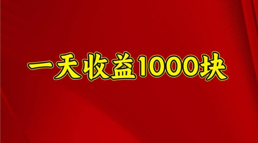 一天收益1000块，2025全网首发-云商网创