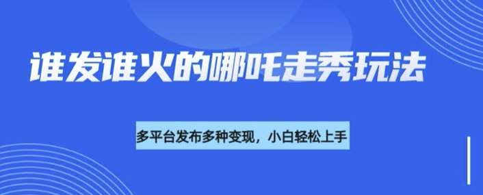 利用deepseek制作谁发谁火的哪吒2人物走秀视频，多平台发布多种变现-云商网创