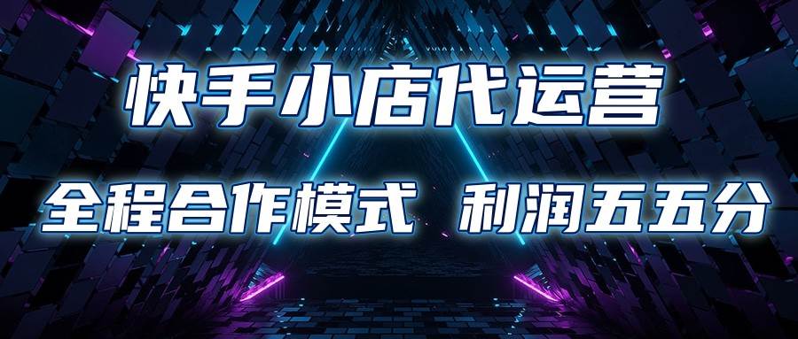 快手小店代运营 限时托管计划 合作模式 利润五五分成-云商网创