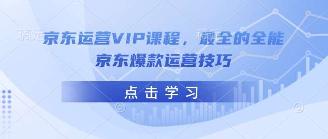 京东运营VIP课程，最全的全能京东爆款运营技巧-云商网创