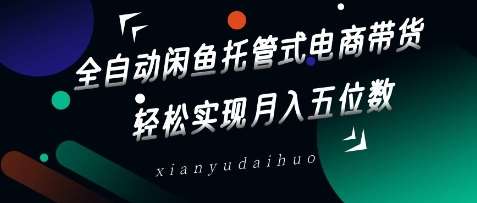 全自动闲鱼托管式电商带货，轻松实现月入五位数【揭秘】-云商网创
