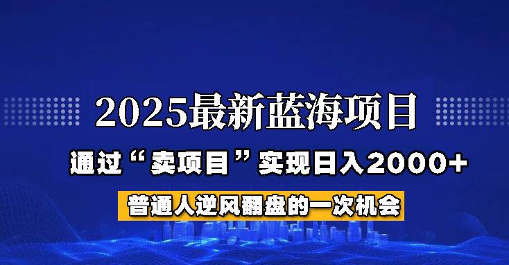2025年蓝海项目，如何通过“网创项目”日入2000+-云商网创