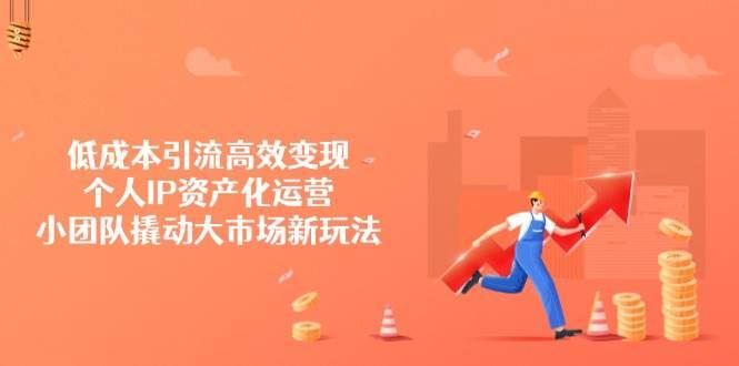 低成本引流高效变现，个人IP资产化运营，小团队撬动大市场新玩法-云商网创