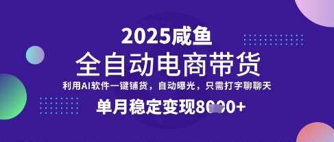全网首发【闲鱼全自动电商带货】三年磨一剑，一朝露锋芒，单月稳定变现8k+【揭秘】-云商网创