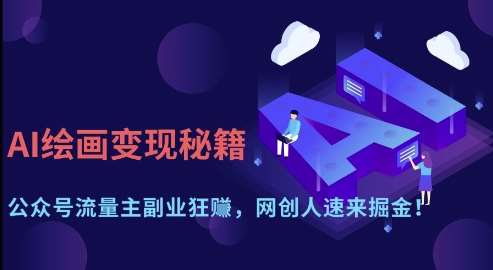 AI绘画变现秘籍：公众号流量主副业狂挣，网创人速来掘金【揭秘】-云商网创