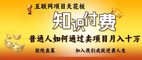 互联网项目天花板，知付付费项目，普通人如何通过卖项目月入十个，拒绝韭菜【揭秘】-云商网创
