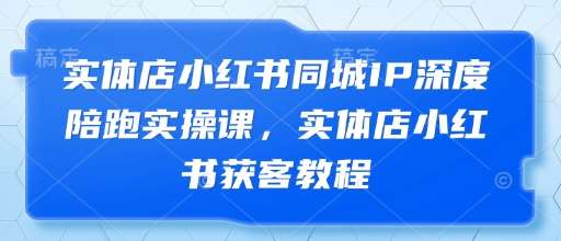 实体店小红书同城IP深度陪跑实操课，实体店小红书获客教程-云商网创