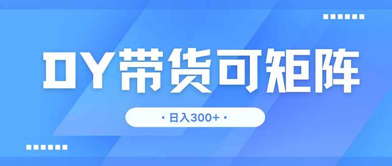 （14414期）DY带货，日入300＋矩阵无上限-云商网创