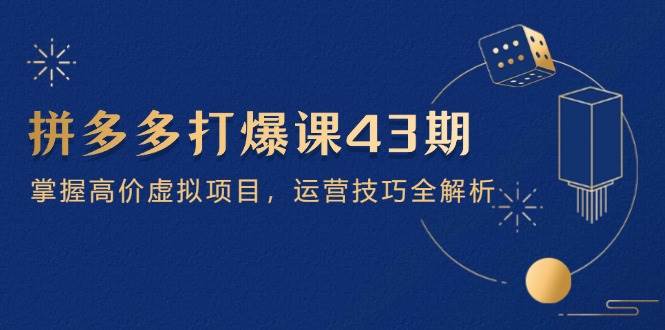 （14546期）拼多多打爆课第 43 期，掌握高价虚拟项目，运营技巧全解析（15节）-云商网创