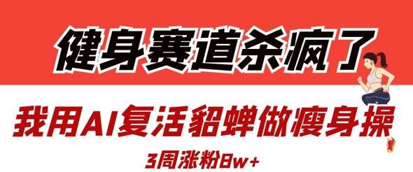 健身赛道杀疯了？我用AI复活貂蝉做瘦身操，3周涨粉8W-云商网创