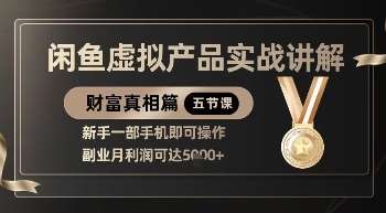 精品！闲鱼虚拟产品实战讲解，新手一部手机即可操作，副业月利润可达5k+-云商网创