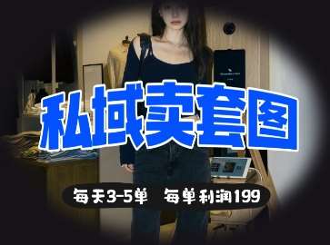 私域卖套图每天3-5单，每单利润99-云商网创
