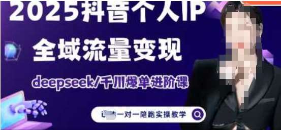2025个人IP短视频带货(进阶版)全域流量变现，deepseek千川爆单进阶课-云商网创