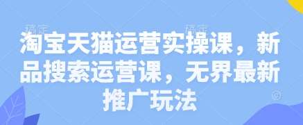 淘宝天猫运营实操课，新品搜索运营课，无界最新推广玩法-云商网创
