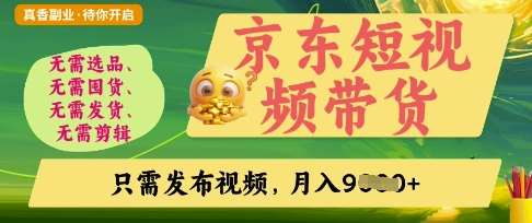 京东短视频带货，开启零门槛躺Z新时代【揭秘】-云商网创