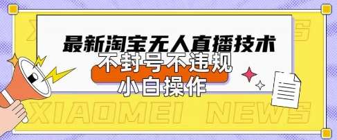 2025年淘宝无人直播带货10.0.全新技术，不违规，不封号，纯小白操作，日入数张【揭秘】-云商网创