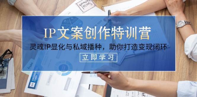 IP文案创作特训营，灵魂IP显化与私域播种，助你打造变现闭环（14节课）-云商网创