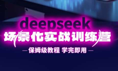 DeepSeek场景化实战训练营，保姆级教程，学完即用，手把手教你用DeepSeek提升效率-云商网创
