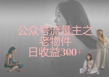 公众号流量主之老物件日收益300+-云商网创