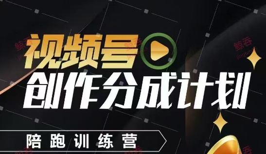 视频号创作分成计划陪跑训练营，手把手教会你如何制作视频，细水长流型项目-云商网创